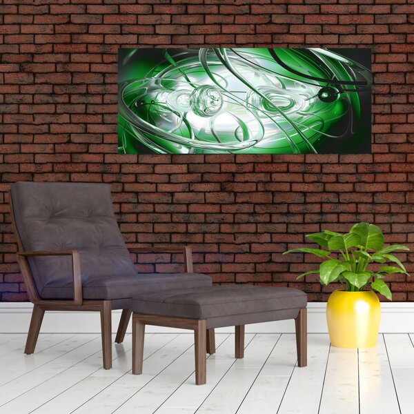 Slika zelene apstrakcije (120x50 cm)