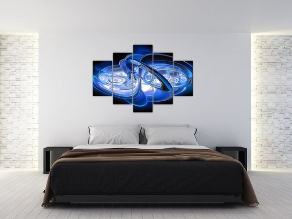 Plava apstraktna slika (150x105 cm)
