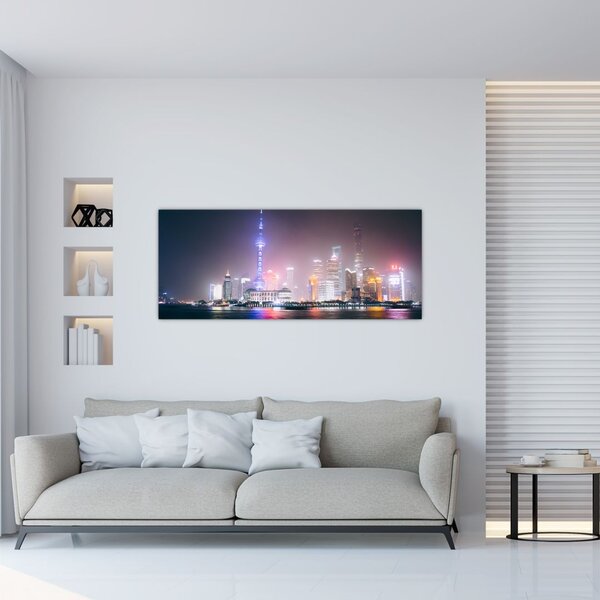 Slika noćnog Šangaja (120x50 cm)