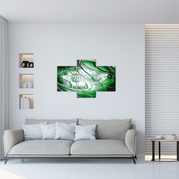Slika zelene apstrakcije (90x60 cm)