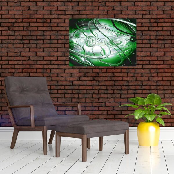 Slika zelene apstrakcije (70x50 cm)