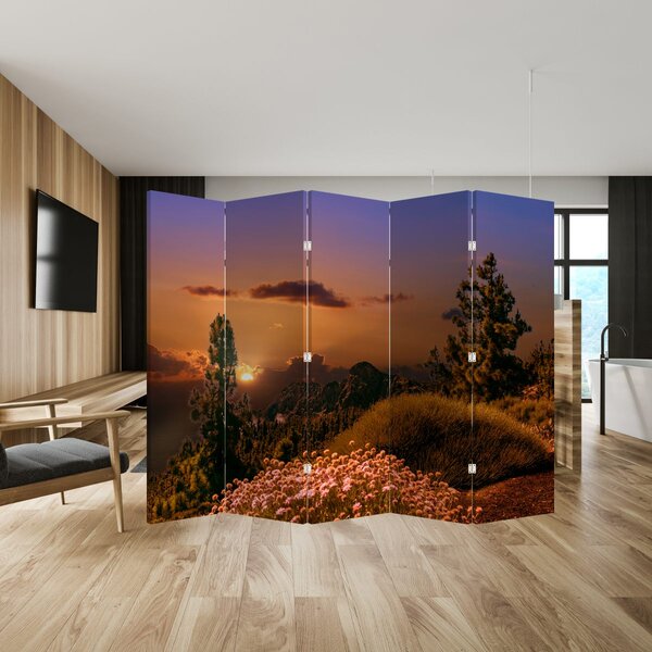 Paravan - Priroda sa zalaskom sunca (210x170 cm)