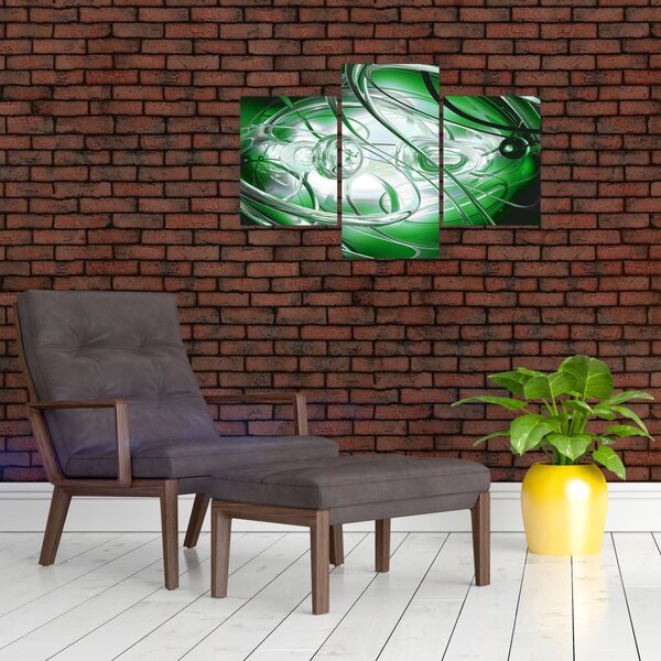 Slika zelene apstrakcije (90x60 cm)