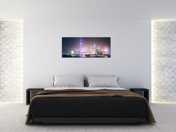 Slika noćnog Šangaja (120x50 cm)