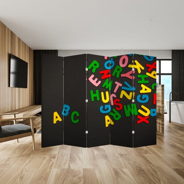 Paravan - Slova u boji (210x170 cm)