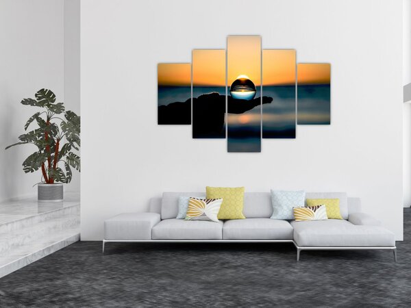 Slika staklene kugle u dlanu (150x105 cm)