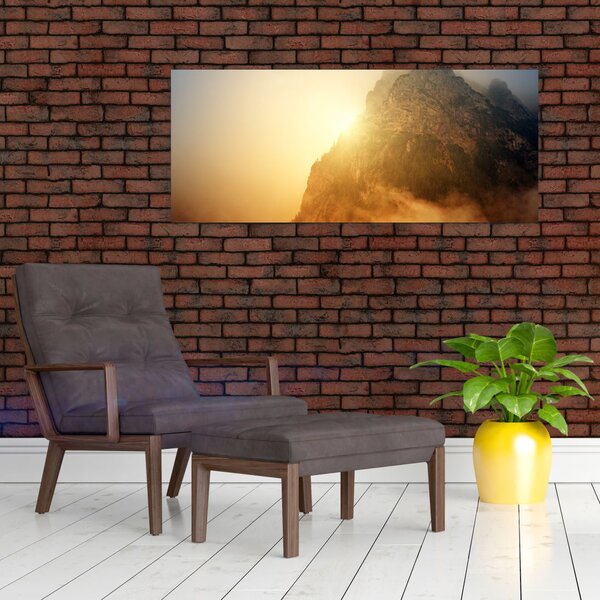 Slika planine u magli (120x50 cm)