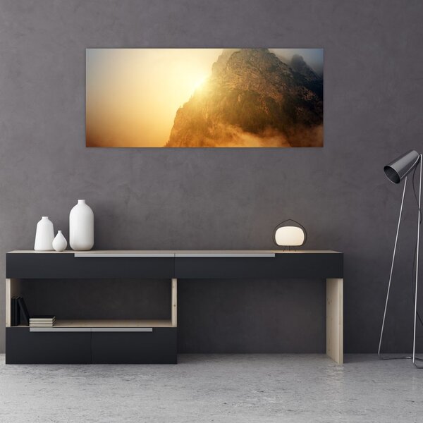 Slika planine u magli (120x50 cm)