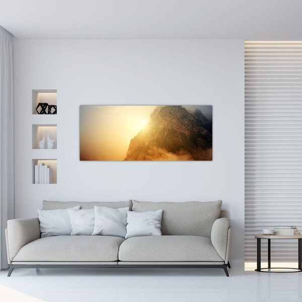 Slika planine u magli (120x50 cm)