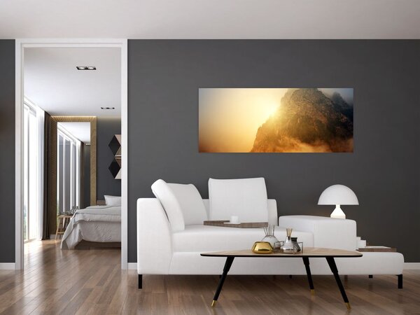 Slika planine u magli (120x50 cm)