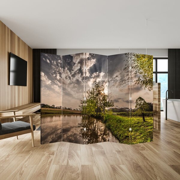 Paravan - Priroda sa zrakama (210x170 cm)
