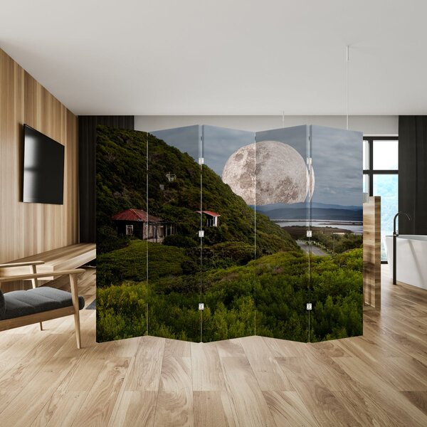 Paravan - Pejzaž s mjesecom (210x170 cm)