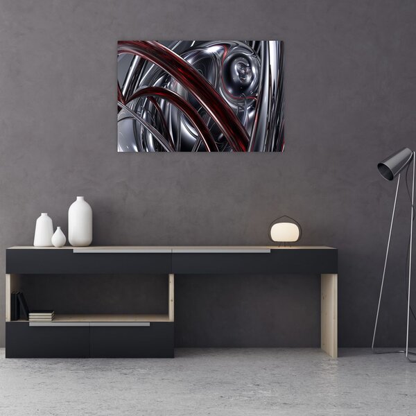 Slika sive apstrakcije (90x60 cm)