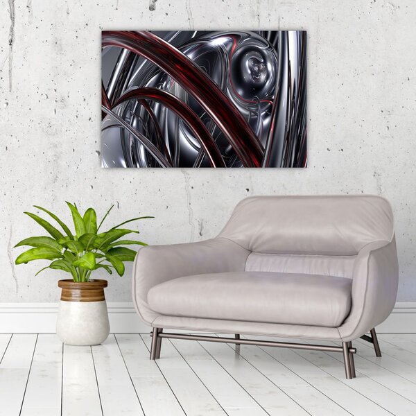 Slika sive apstrakcije (90x60 cm)