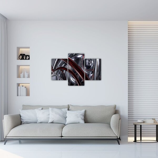 Slika sive apstrakcije (90x60 cm)