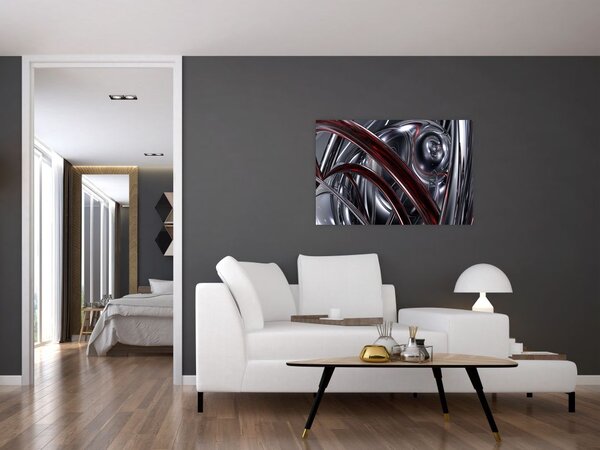Slika sive apstrakcije (90x60 cm)