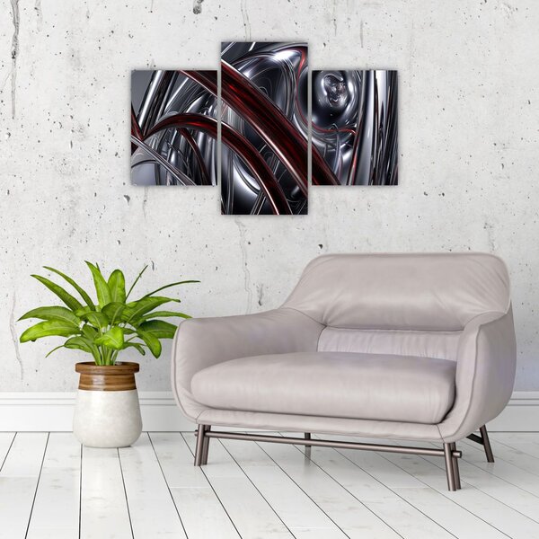 Slika sive apstrakcije (90x60 cm)