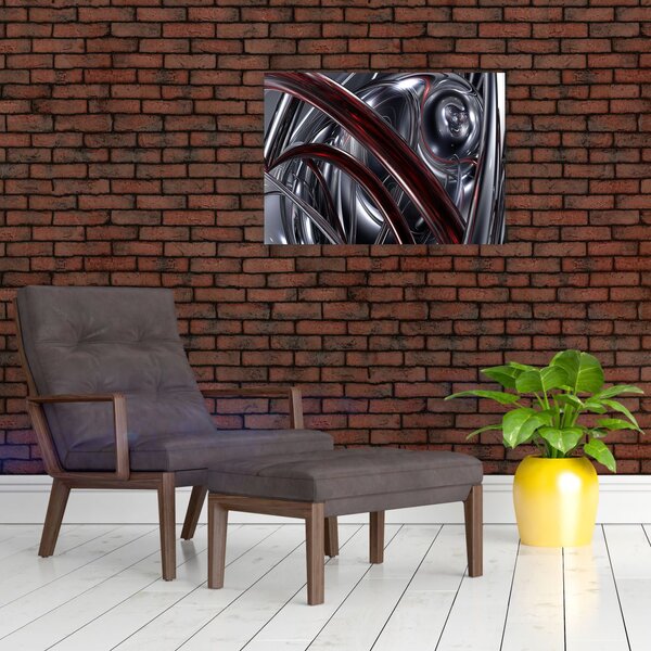 Slika sive apstrakcije (70x50 cm)