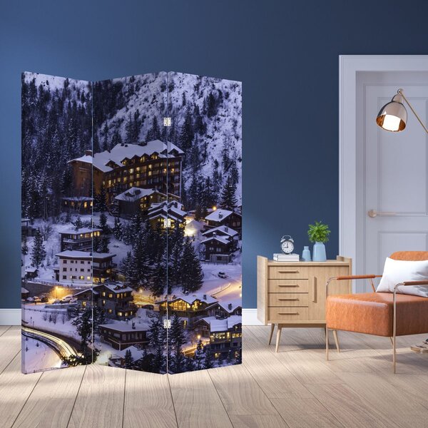 Paravan - Planinski zimski grad (126x170 cm)