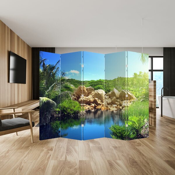 Paravan - Jezero u džungli Sejšela (210x170 cm)