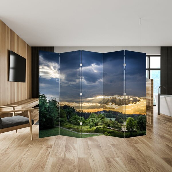 Paravan - Pejzaž sa zrakama (210x170 cm)