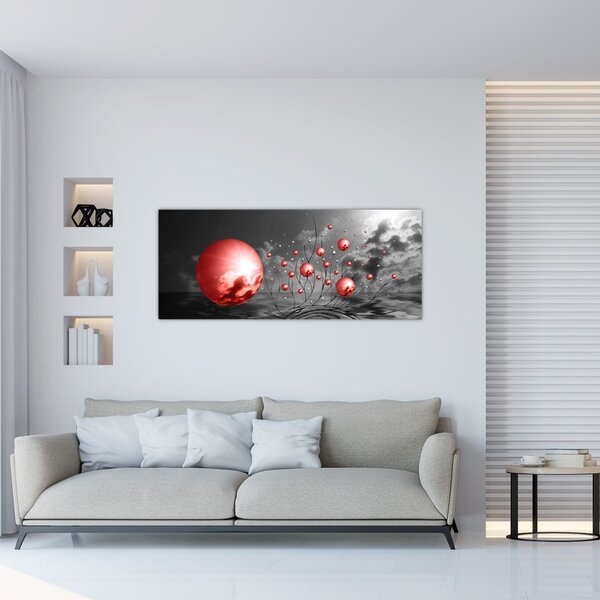 Slika crvenih kugli (120x50 cm)