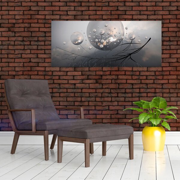Slika apstraktnih kugli (120x50 cm)