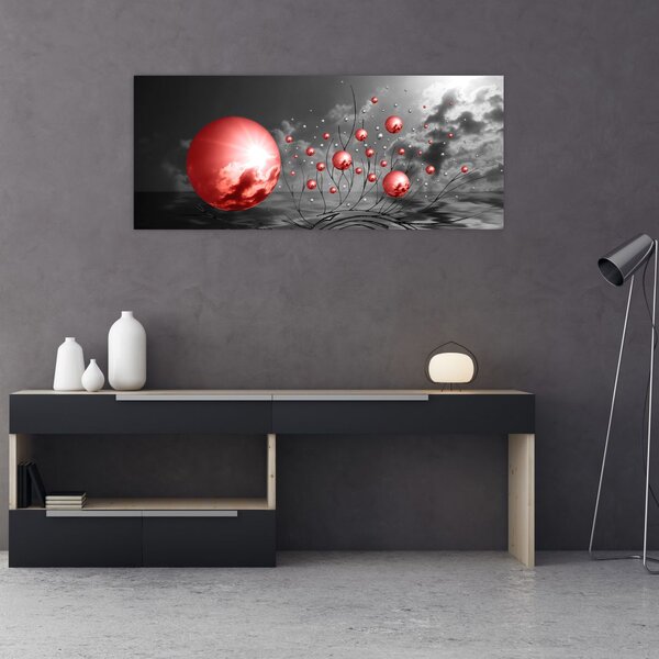 Slika crvenih kugli (120x50 cm)