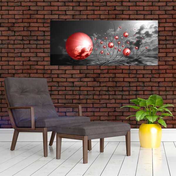 Slika crvenih kugli (120x50 cm)