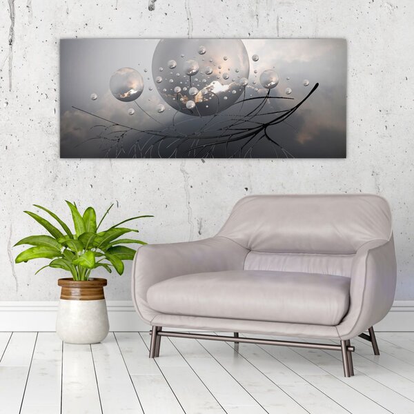 Slika apstraktnih kugli (120x50 cm)