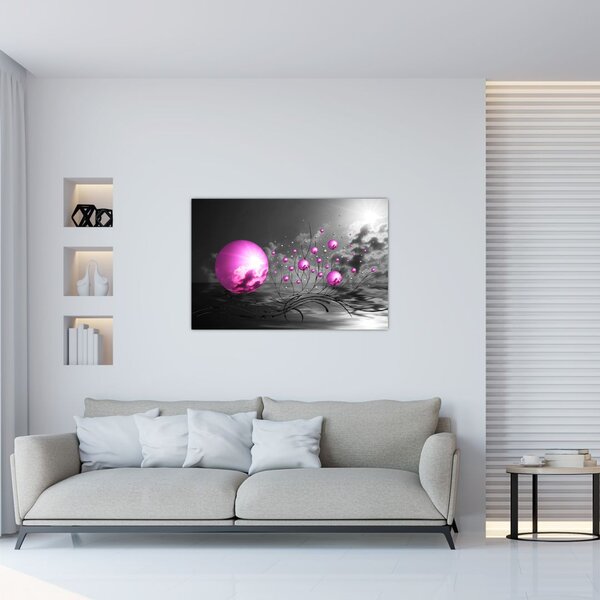 Slika ružičastih kugli (90x60 cm)