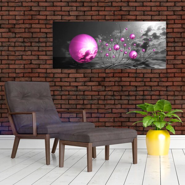 Slika ružičastih kugli (120x50 cm)