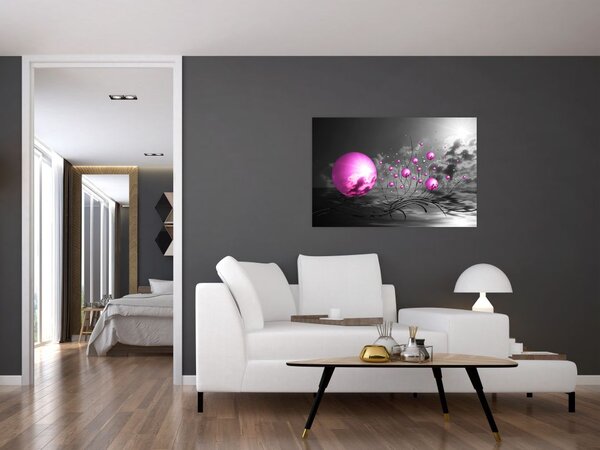 Slika ružičastih kugli (90x60 cm)