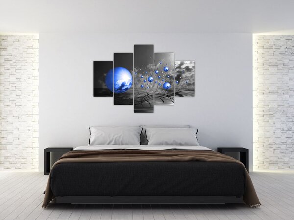Slika tamno plavih kugli (150x105 cm)