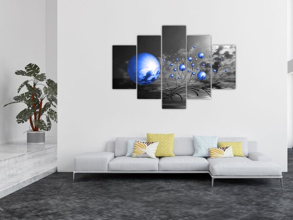 Slika tamno plavih kugli (150x105 cm)