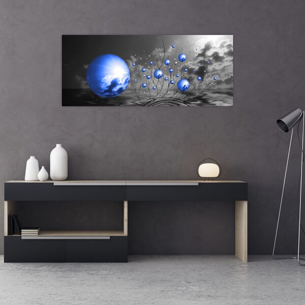 Slika tamno plavih kugli (120x50 cm)
