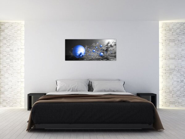 Slika tamno plavih kugli (120x50 cm)