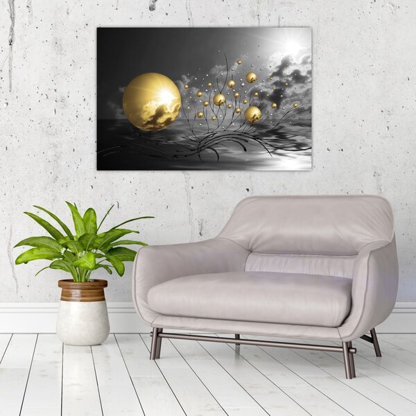 Slika oker kugli (90x60 cm)