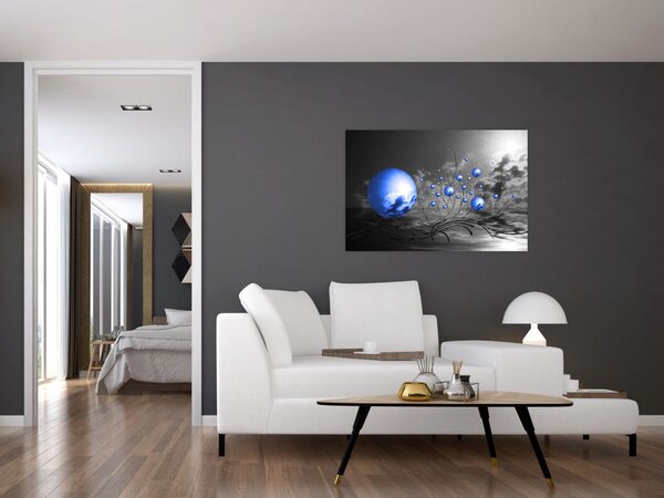 Slika tamno plavih kugli (90x60 cm)