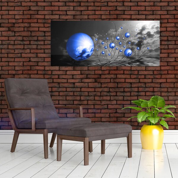 Slika tamno plavih kugli (120x50 cm)