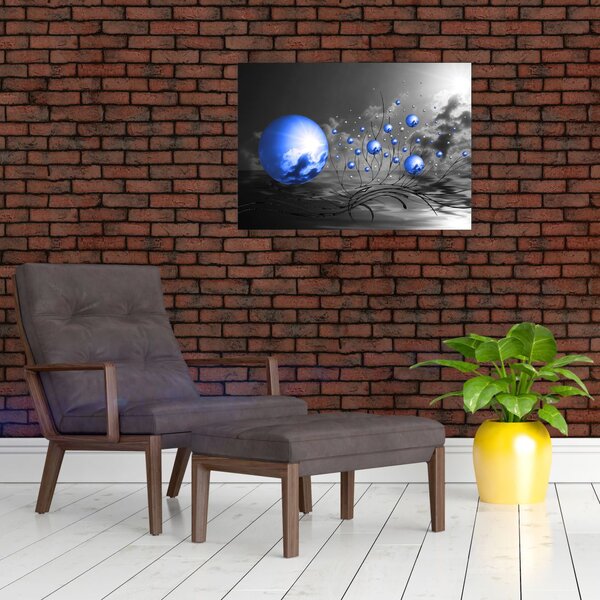 Slika tamno plavih kugli (70x50 cm)