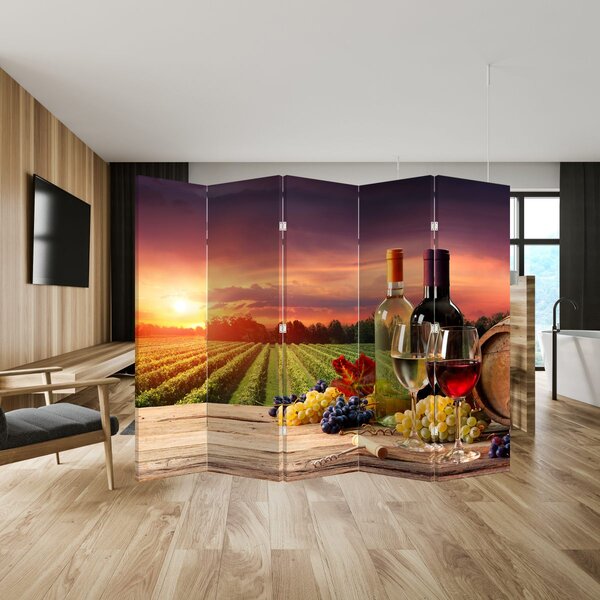 Paravan - Vinograd s vinom (210x170 cm)
