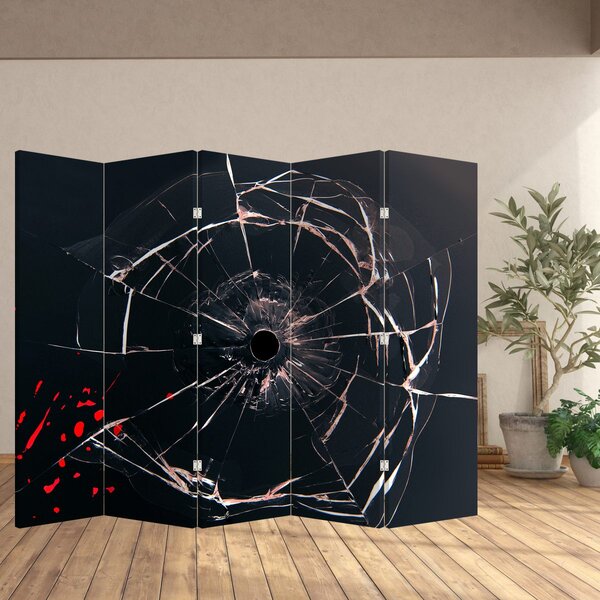 Paravan - apstrakcija razbijenog stakla (210x170 cm)