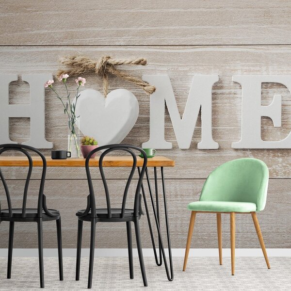Tapeta s natpisom Home u vintage dizajnu