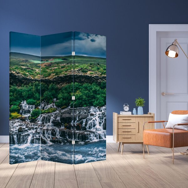 Paravan - Vodopad u prirodi (126x170 cm)