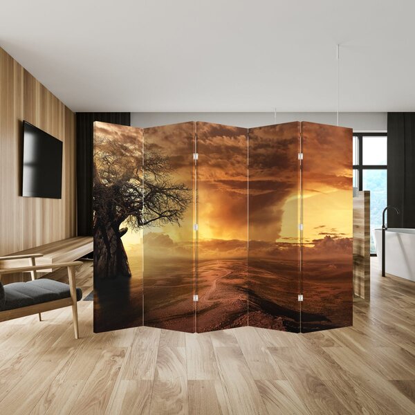 Paravan - Narančasti oblaci (210x170 cm)