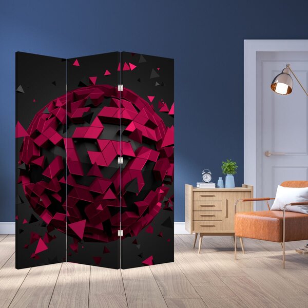 Paravan - 3D apstrakcija (126x170 cm)