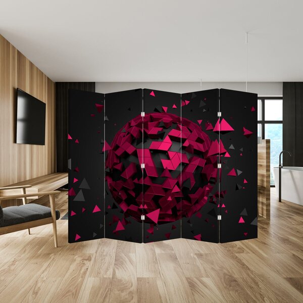 Paravan - 3D apstrakcija (210x170 cm)