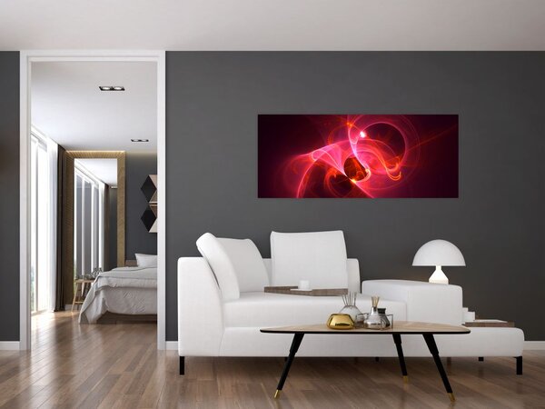 Moderna slika ružičaste apstrakcije (120x50 cm)