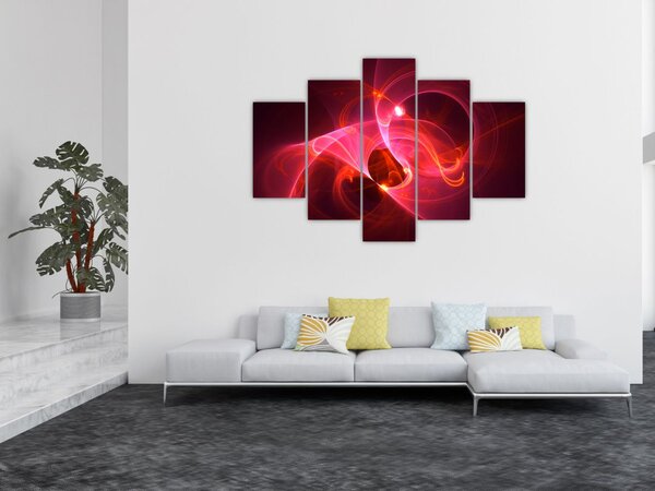 Moderna slika ružičaste apstrakcije (150x105 cm)